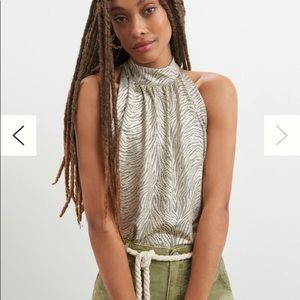 Anthropologie  golden/ silver top
